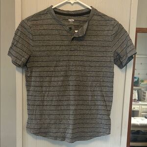 Old Navy Gray Striped Men's Shirt